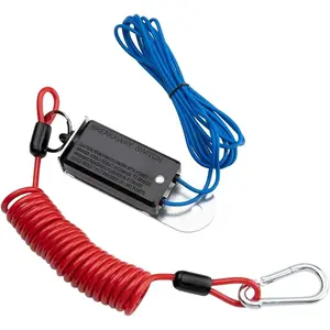 6ft Trailer Breakaway Switch with Coiled Cable, Electric Brake Switch Fits for RV Towing Trailer