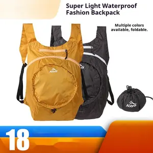 Nylon waterproof folding backpack Outdoor leisure travel sports backpack Running cycling hiking hiking backpack