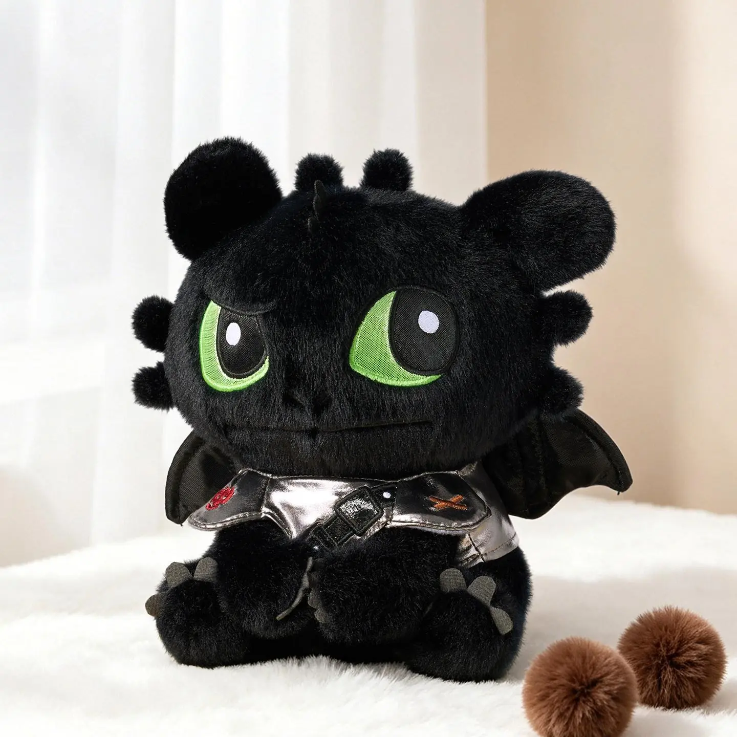 MINISO How to Train Your Dragon - Classic Replica Series Toothless Sitting Plush – Cute Collectible Figure, Perfect Gift for HTTYD Fans, Adorable Night Fury Plush in Iconic Sitting Pose bestie