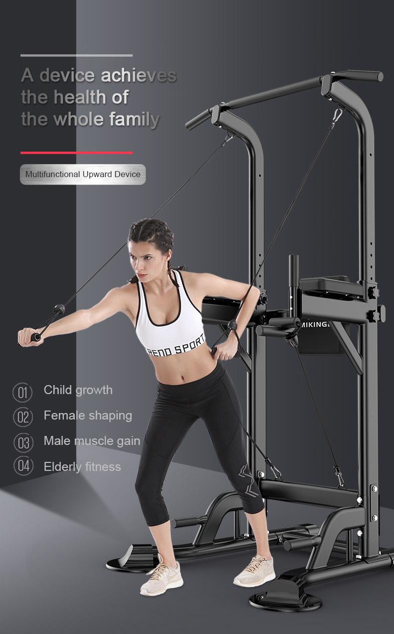 Pull Up Bar Dip Station Power Tower Assistive Trainer Multi-Function Home Gym Strength Training Fitness Equipment 450LBS Pull Up Bar Dip Station Power Tower Assistive Trainer Multi-Function Home Gym Strength Training Fitness Equipment 450LBS