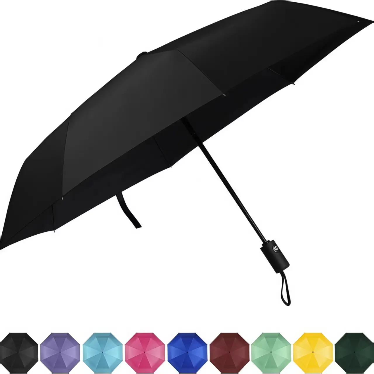 Compact Windproof Travel Umbrella - Eight Ribs, Waterproof, Lightweight, Portable, Automatic, Stable, Suitable for Rain & Sun Protection, Men & Women