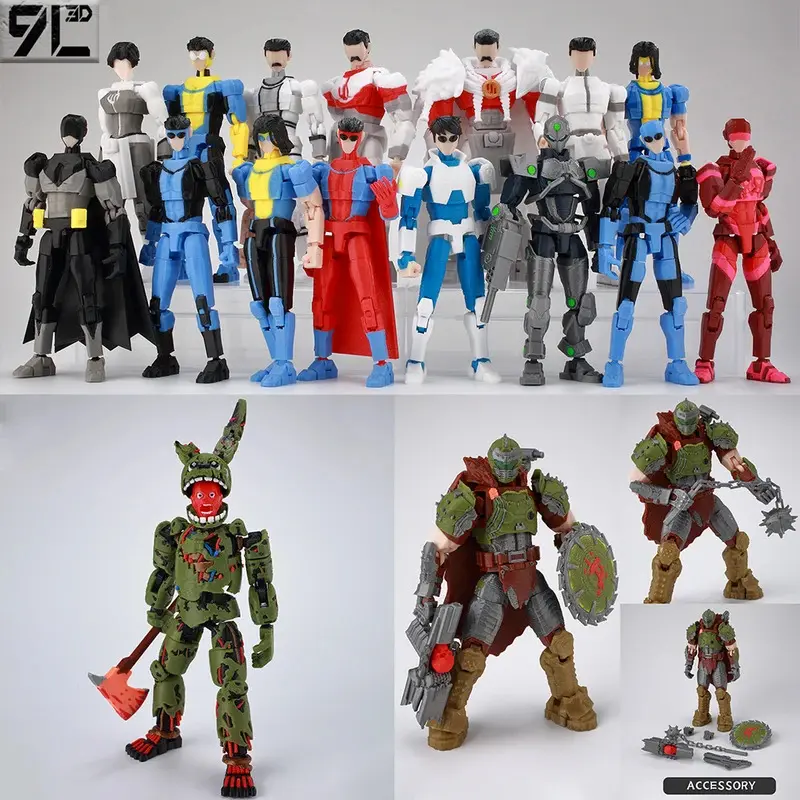 3D Invincible Slayer Daryl Dixon Lucky13 Multi-Jointed Action Figure, Titan13 Collectible Model Toy, Dummy13 Birthday Gift (Invincible Action Figure for Collectors), Action Figures