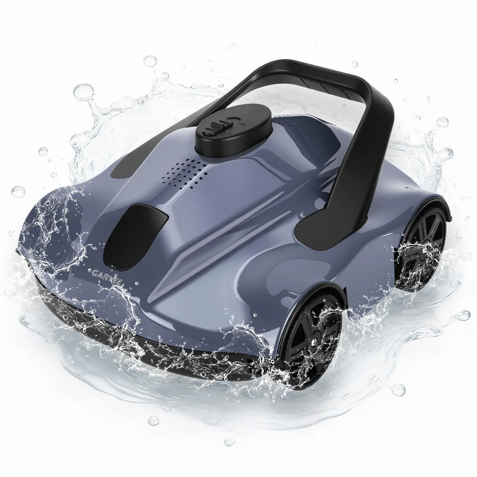 Gaomon Cordless Robotic Swimming Pool Cleaner - 130-Min Runtime, Self-Parking Tech, Efficient Filtration, Portable Design, 1-Touch Op, For Up to 860 Sq.Ft Above-Ground Pools, Pool Cleaning