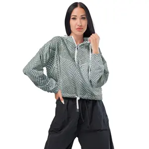 Faded Crocodile Women’s Cropped Windbreaker