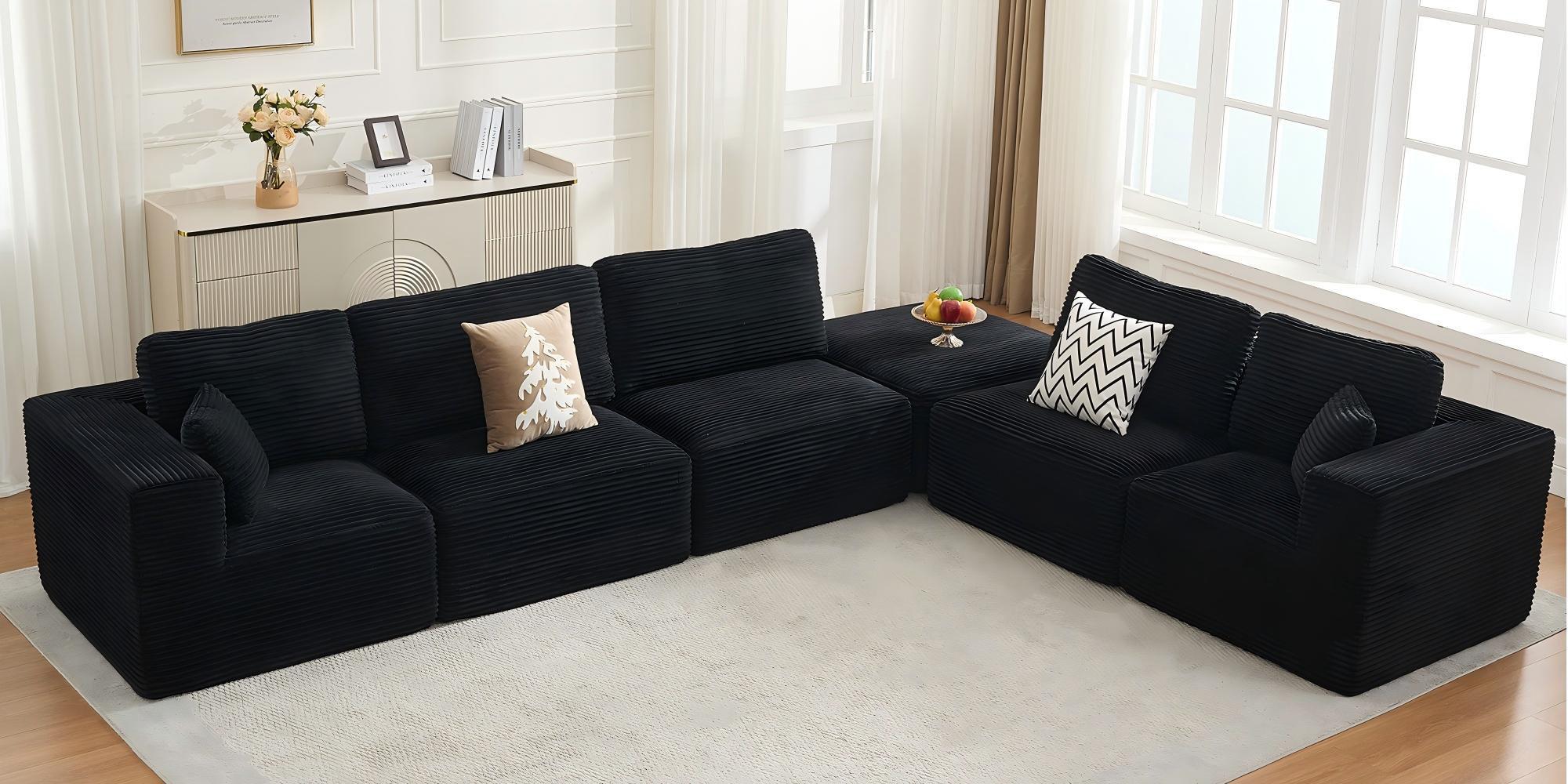 Modular Sectional Cloud Couch for Living Room,Modern Boneless Couche Set with Plush Corduroy,Comfy Floor Sofa with Memory Foam,Stupendous U Shaped Sofa with Chaise,No Assembly Required、shaped sofa Modular Sectional Cloud Couch for Living Room,Modern Boneless Couche Set with Plush Corduroy,Comfy Floor Sofa with Memory Foam,Stupendous U Shaped Sofa with Chaise,No Assembly Required、shaped sofa