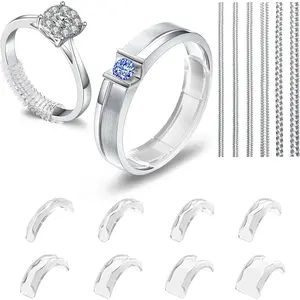 Ring Sizers for Loose Rings,14-Pack Adjuster Kit with Premium TPU to Stop Spinning,Invisible Guard Spacer for Men and Women, Reduce Size by 0.5-1 Without Resizing Rings, Fits Bands 1-11mm