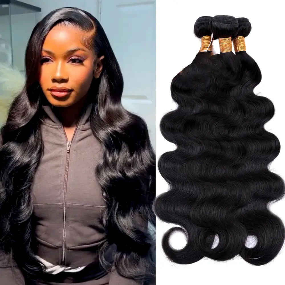 PerisModa Hair 14A Human Hair Bundles 12to30inch Body Wave Straight Hair for Quick Weave 3  Bundles Natural Black Traditional Sew in Extension #SummerVibes #SummerWins#Tiktokshopdealsforyouday