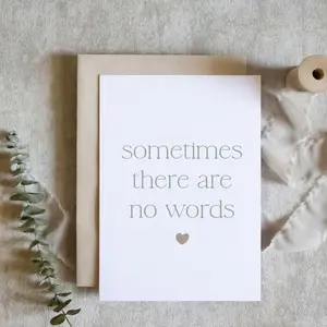 1pc   Sometimes There Are No Words, Sympathy Card, in Sympathy Greeting Card, Thinking of You Bereavement Condolence Grieving Card
