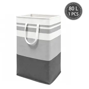 DGAPHRO 80L Large Waterproof Collapsible Laundry Basket Bags, Freestanding Hampers with Reinforced Handles for Laundry Room, College Dorm