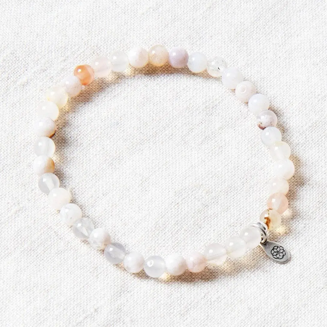 TINY RiTUALS Sakura Cherry Blossom Agate Energy Bracelet