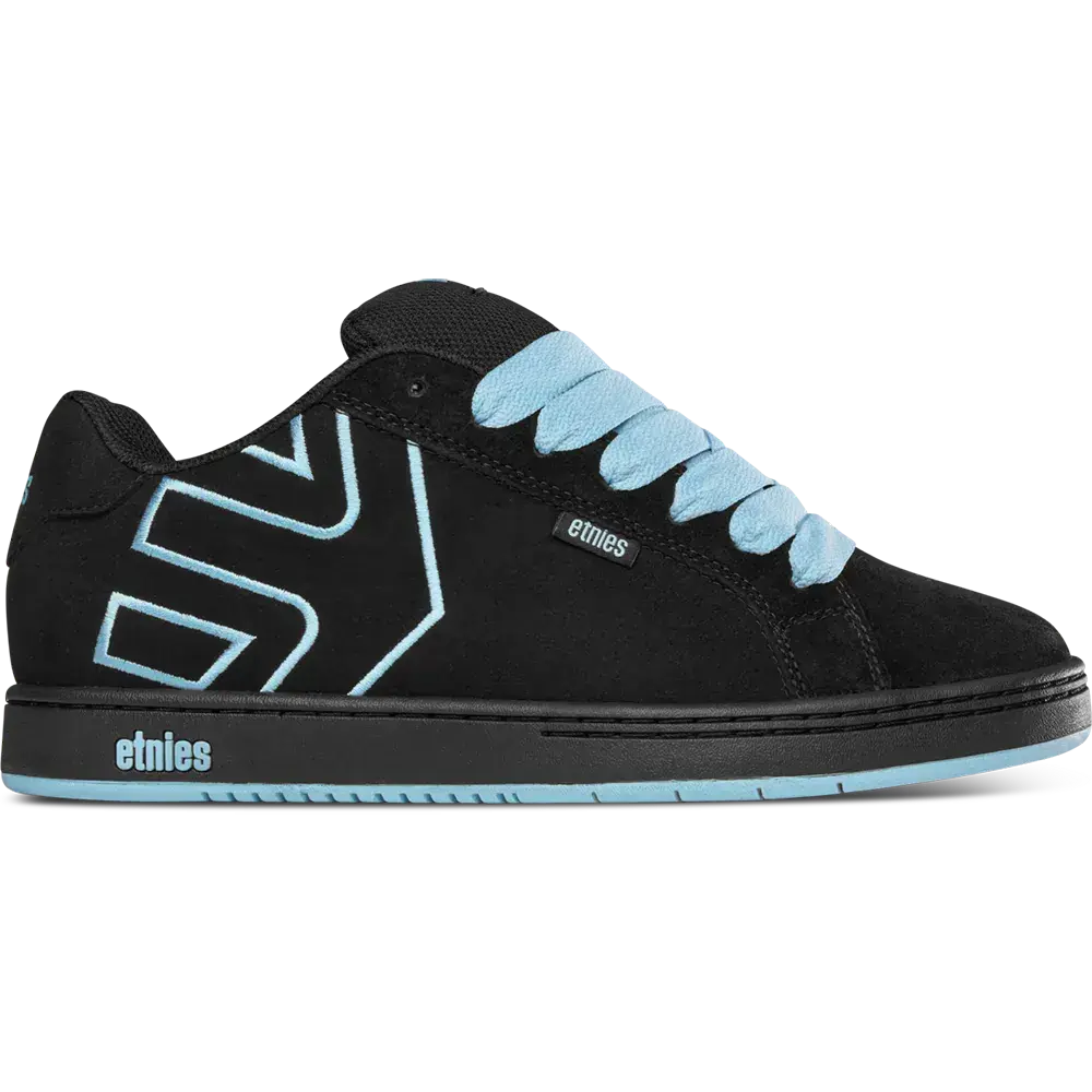 etnies Fader Black/Blue Retro Skate Shoes, All-Day Cupsole Comfort, Wide Padded Suede, Grippy Outsole, 90s Skate Classic Reissued Sneakers, All Seasons, Bold Logo,  Sports Skater Shoes, Streetwear Shoes, Skateshoes, Puffy Chunky Sneakers