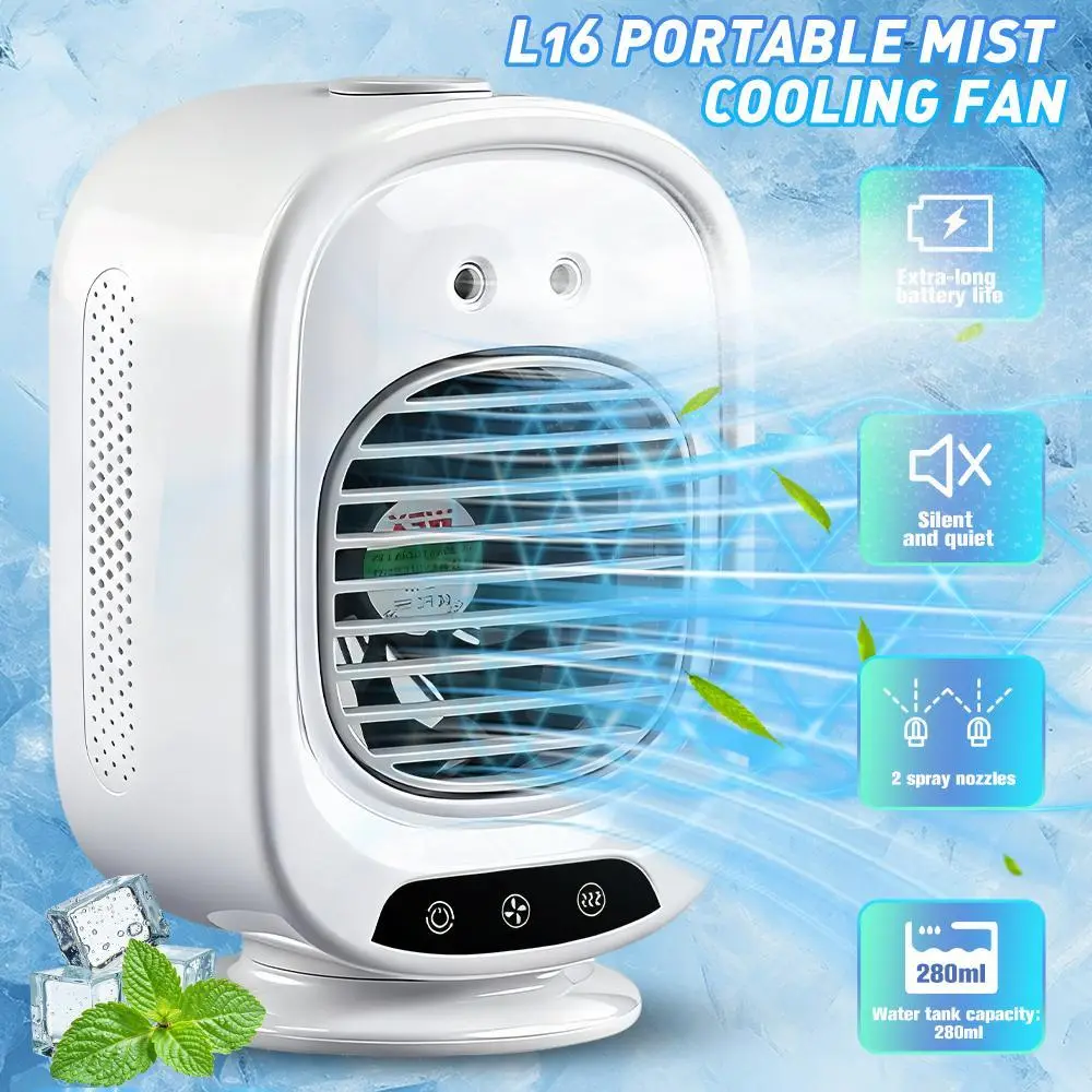 【SUMMER SALE】 Deluxe Portable Air Conditioner Mist Fan ️ 360° Oscillating Design + Fine Mist Spray = All-Around Cooling Comfort Anywhere 2026 Summer Essential ️