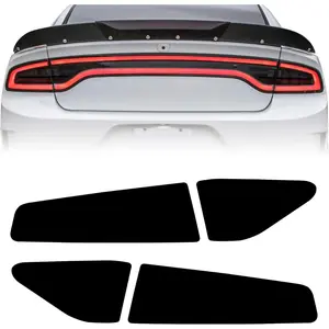 Blackout Taillight Vinyl Tint Film, Precut Overlays, Tail Light Wrap Cover Compatible with Dodge Charger 2015 2016 2017 2018 2019 2020 2021