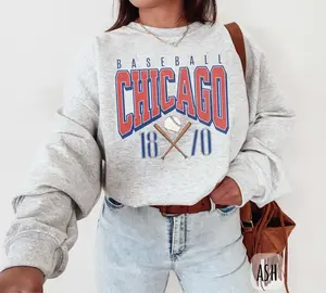 [SALE UP TO 49%] Vintage Chicago Baseball Sweatshirt | Retro Chicago Baseball Crewneck for Men and Women | Windy City Sports Hoodie