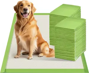 Gardner Pet Dog Pee Pads Extra Large 28"x34", Thicker ECO Green Disposable Puppy Training Pads Super Absorbent Full Edge-Wrapping Pad for Dogs, Puppies, Cats, Rabbits