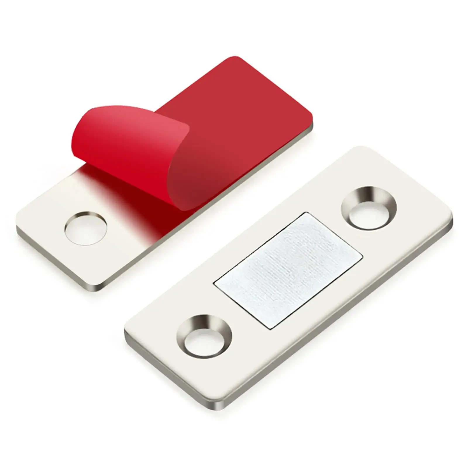 Ultra Thin Cabinet Door Catch Stainless Steel Cabinet Magnetic Door Catch Cabinet Magnets Adhesive Drawer Latch Cabinet Magnetic Catch for Kitchen Closet Door Magnet Stick on Cupboard Wardrobe