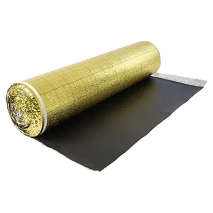 fathersdaygift VEVOR Floor Underlayment 200 sq. ft/Roll, 3-in-1 3 mm Thick Flooring Padding with Tape Vapor Barrier, Heavy Duty EPE Foam with Gold PE, Soundproofing and Noise Reduction, for Laminate Wood Floors