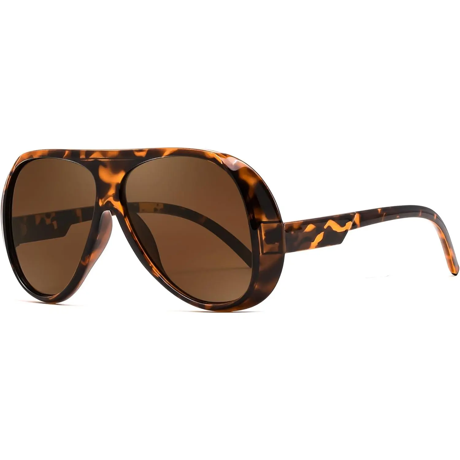 FEISEDY Unisex Square Frame Sunglasses - Vintage 70s Retro Oversized Semi Rimless Big Shield, Blue Light Blocking Lens, Trendy Styling, Stylish B0344