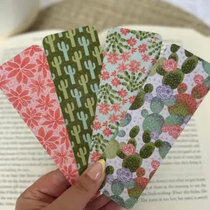 Cactus Bookmark | Cacti Bookmark | Desert Bookmark | Cardstock Bookmarks | Laminated | Gift for Book Lover | Handmade Bookmark | Gift for Her | Tassel Bookmark | Sunset Bookmark | Sunrise Bookmark | Flower Bookmark cute bookmarks
