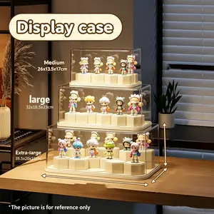 New Trendy DIY Design Transparent Dustproof Display Box, Collectible Box, Multi-Functional Customizable Storage Solution for Keychains Watches Jewelry Home Organizer