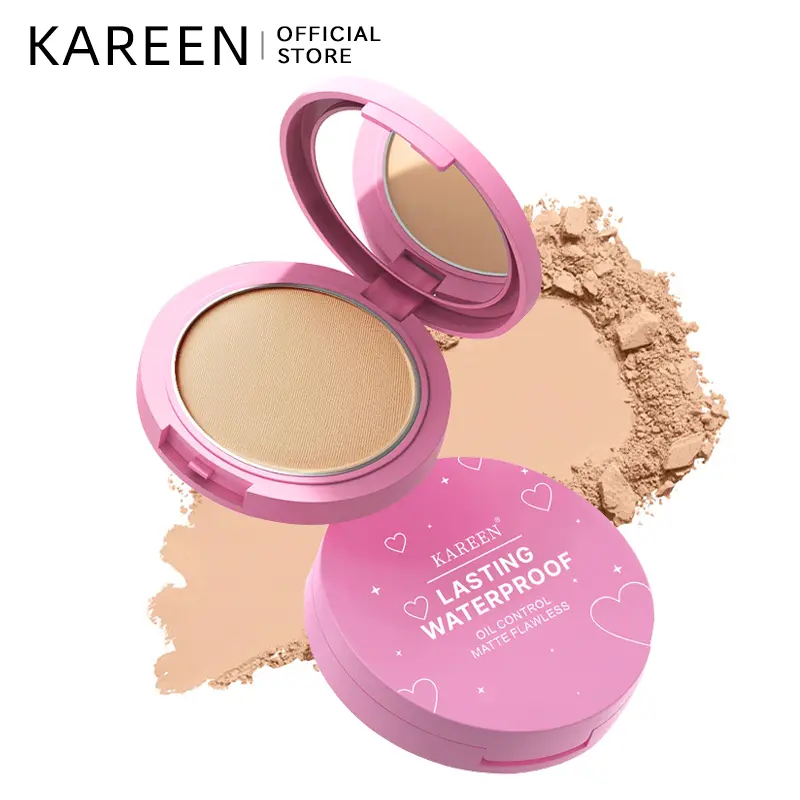 KAREEN Face Setting Powder, Waterproof & Long-Lasting Matte Finishing Powder with Oil Control, Blurs Pores and Fine Lines for All Skin Types, Beauty Powder