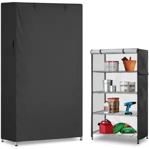 Outdoor Heavy Duty  Shelf Cover  Dustproof Waterproof for Wire Shelving Storage Rack with Zipper