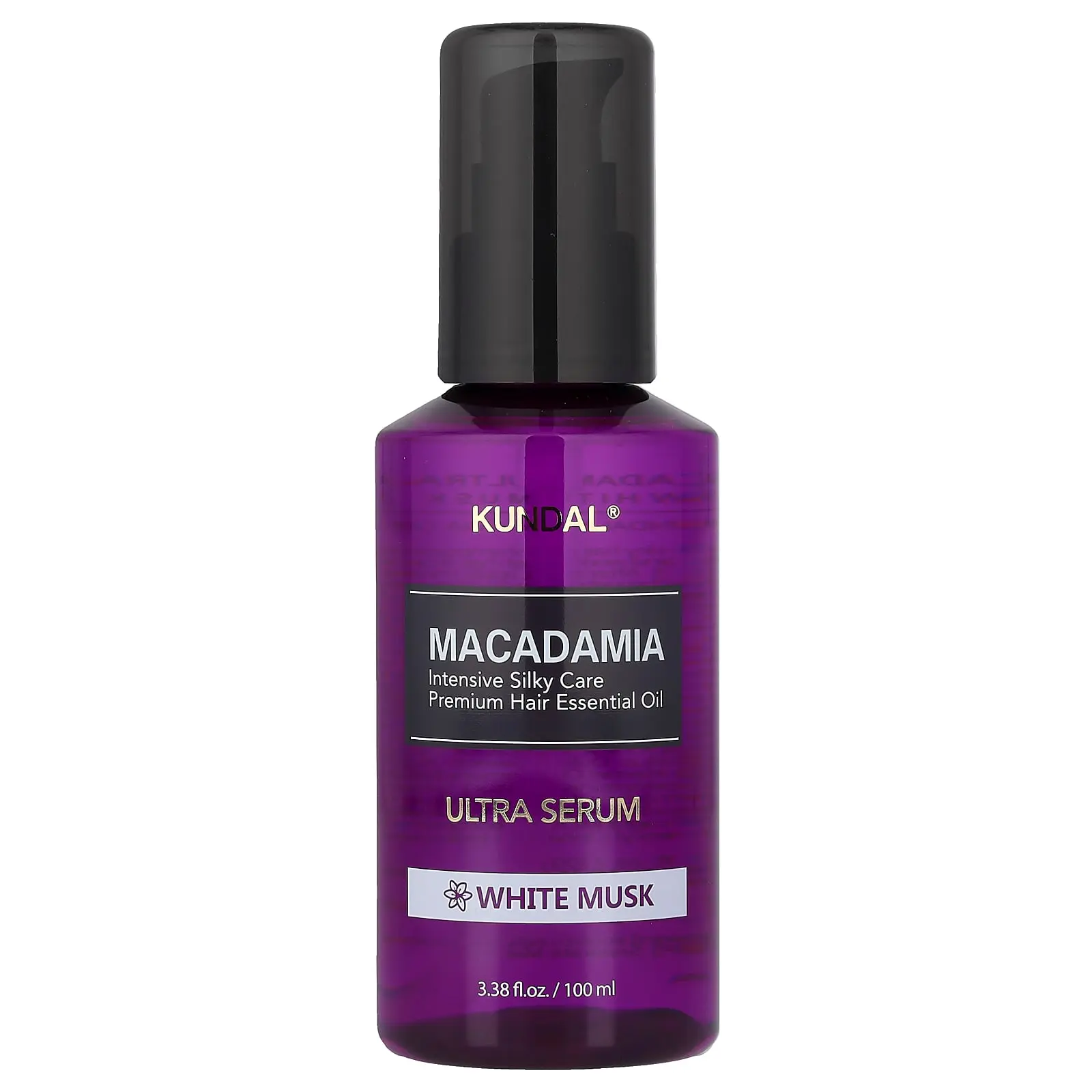Kundal Macadamia Ultra Hair Serum, White Musk, 3.38 fl oz (100 ml)