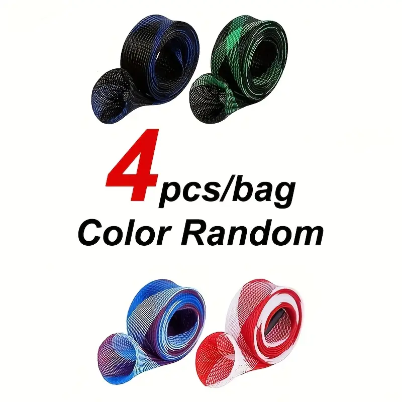 4 Piece Fishing Rod Protection Cases, Durable Pet Material, Random Colors, Suitable for Fly Fishing Rods, Spinning and Casting Rods Storage, Fishing Gear, Fishing Organizer Accessory, Fishing Gear Accessories