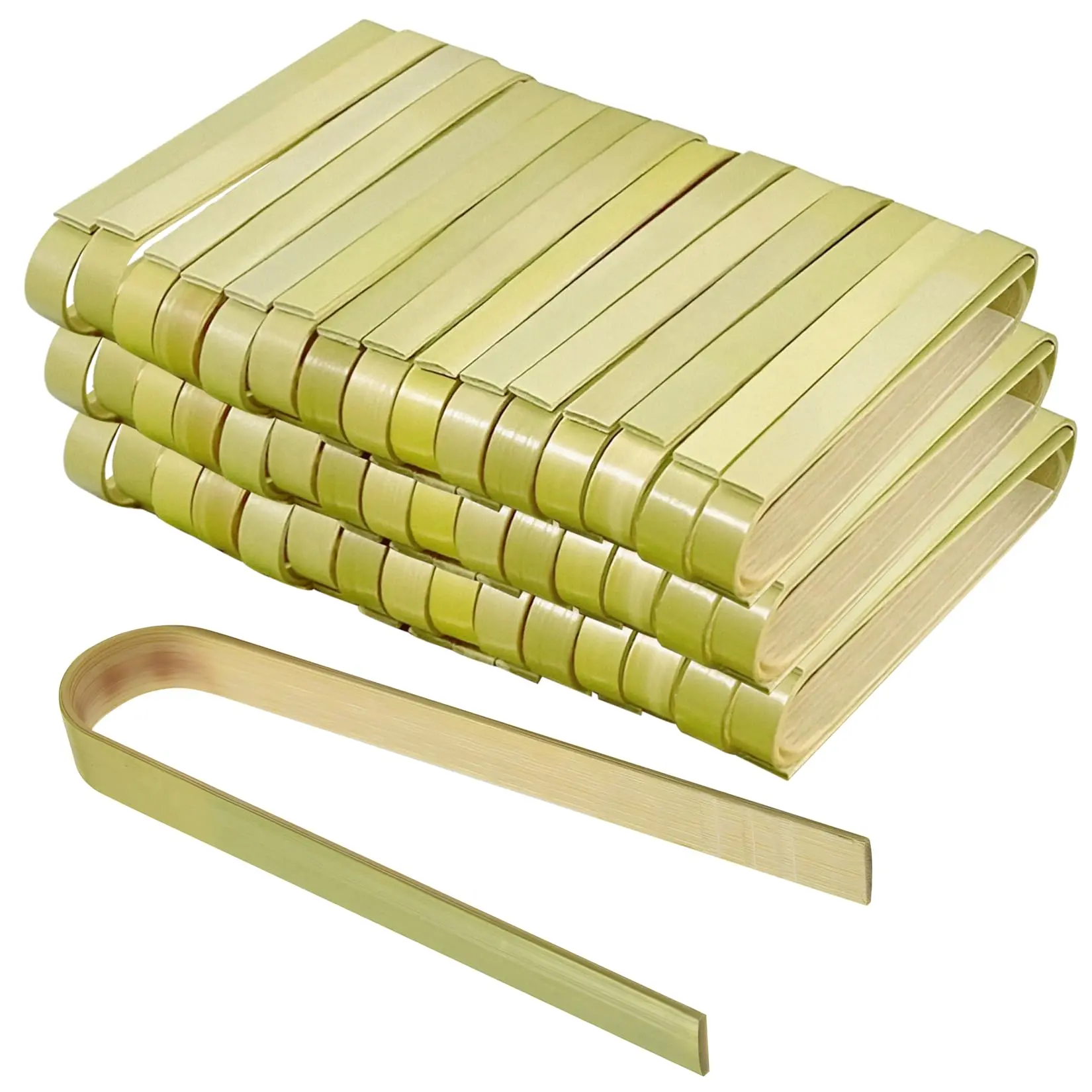 Mini Bamboo Tongs, 3.94 Inch Disposable Wooden Tongs for Charcuterie,Toast, Bread, Pickles,Tea, Natural Bamboo Cooking Utensilsfor Catering, Buffet, Wedding Parties Supplies