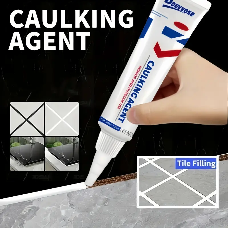 Doeyvose Boat Sealant & Caulking Agent - Tile Filling, Quick-Drying Strong Adhesion Durable Repair for Tile, Mold, Floors, Walls, Roofs, Pipes, Bathroom - Indoor/Outdoor Use, Easy Application, 50ml/1.69oz, Sealant High Quality