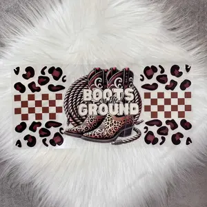 Boots On The Ground-UVDTF Wrap 16oz Cup Wrap Decorative Stickers Waterproof Glass