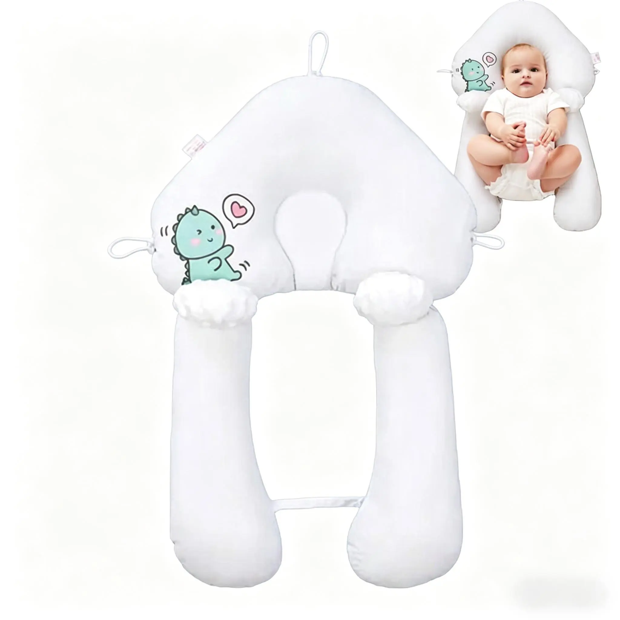 Ergonomic Newborn Baby Wedge Pillow for 0-3 Months Baby Items - Adjustable 45-Degree Customizable Support, Comfortable Sleeping, Travel & Daily Use Front-Rear Support, Adjustable 45 Degrees