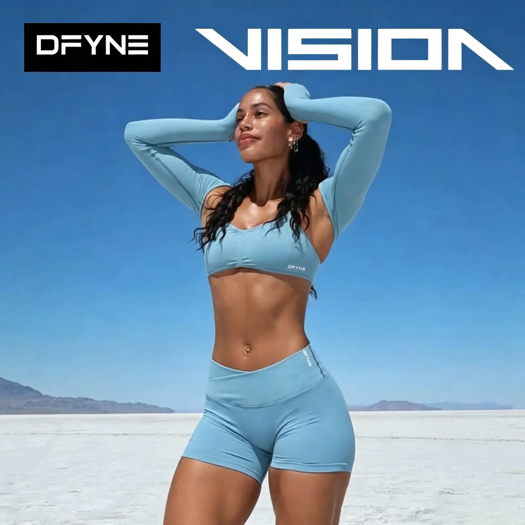 DFYNE Women Seamless 4 Piece Matching Workout Set Crop Shrug Criss Cross Bra Tops and Shorts Set