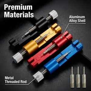 Aluminum Alloy Watch Band Link Remover Tool, Dual-Pin Design Watch Strap Adjuster With Metal Knob, Portable Watch Repair Tool For Resizing Bracelet Strap