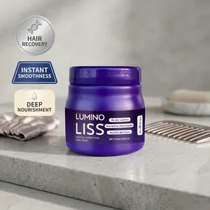 Lumino Liss Keratin Anti-Frizz Smoothing Hair Cream (250g/8.8oz) - Formaldehyde-Free Protein Blend Gentle Nourishing Haircare Treatment for Adults’ Dry Hair, Deep Repair, Soft Silky Finish, Buy 1 Get 1 Free, Soft Silky Hair