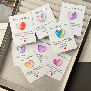 Free Pocket Hug Card – Gradient Resin Heart Keepsake (Gift with Purchase Only) Anniversary Day DIY Mailbox Craft Set valentines name