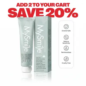 MySmile Sensitive Toothpaste with 10% Nano Hydroxyapatite Toothpaste Reduces Sensitivity, Hydroxyapatite toothpaste whitening, Fluoride Free Whitening Toothpaste for Sensitive Teeth, Misty Mint, TikTok Exclusive, 4.2 oz