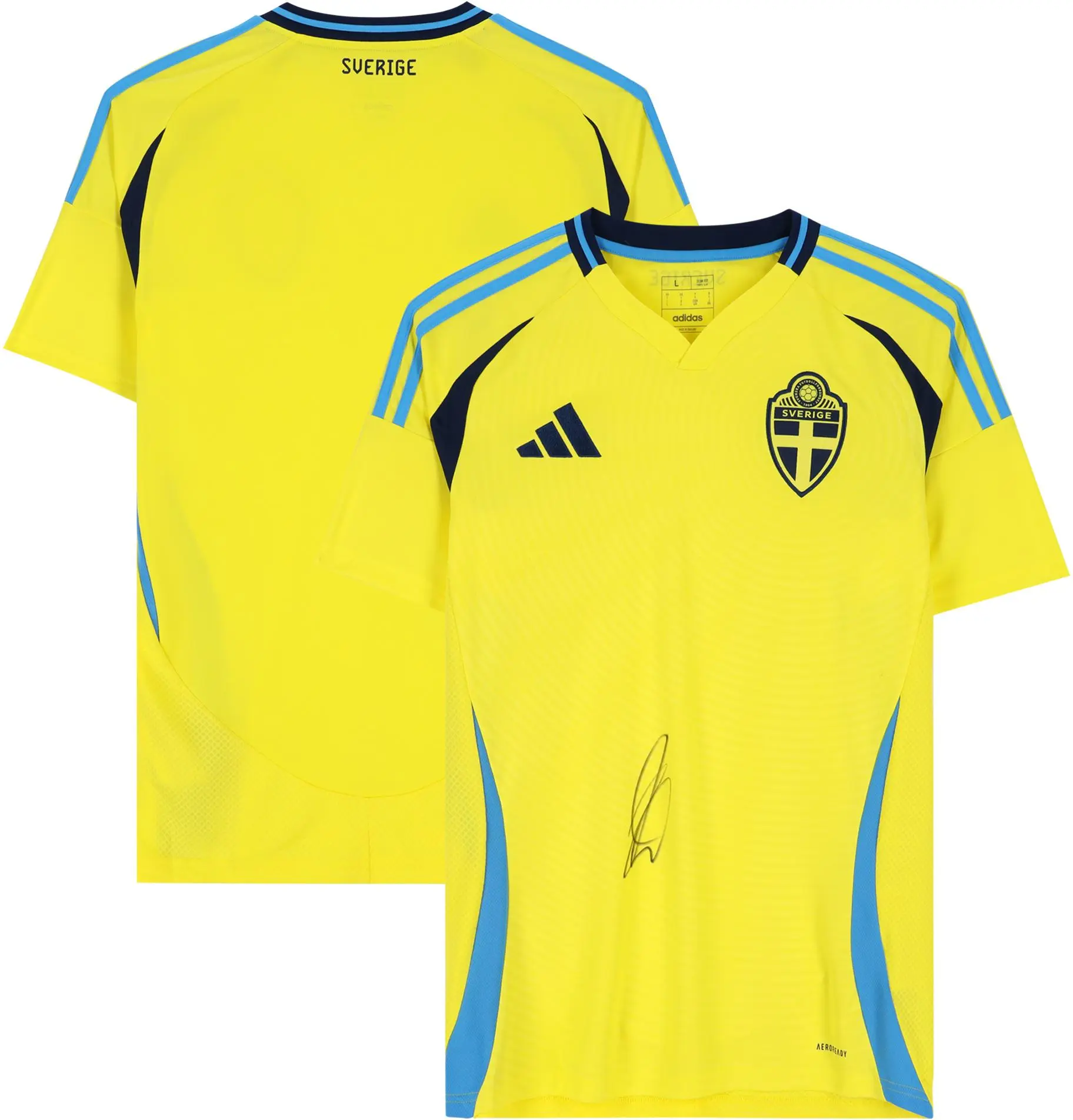 Zlatan Ibrahimovic Sweden National Team Autographed Adidas Yellow 2024 Home Jersey - Fanatics Authentic Certified