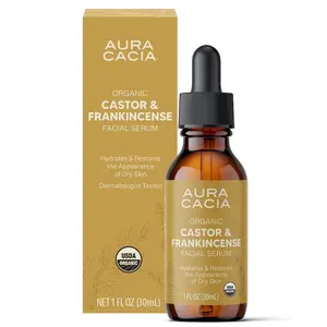Aura Cacia Organic Castor And Frankincense Face Serum, 1 fl. oz.