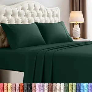 Utopia Bedding Soft Microfiber Sheet Set for All-Size Beds Includes Fitted Flat 2 Pillowcases All-Around Elastic Fit Ultra Soft Cozy Easy Care