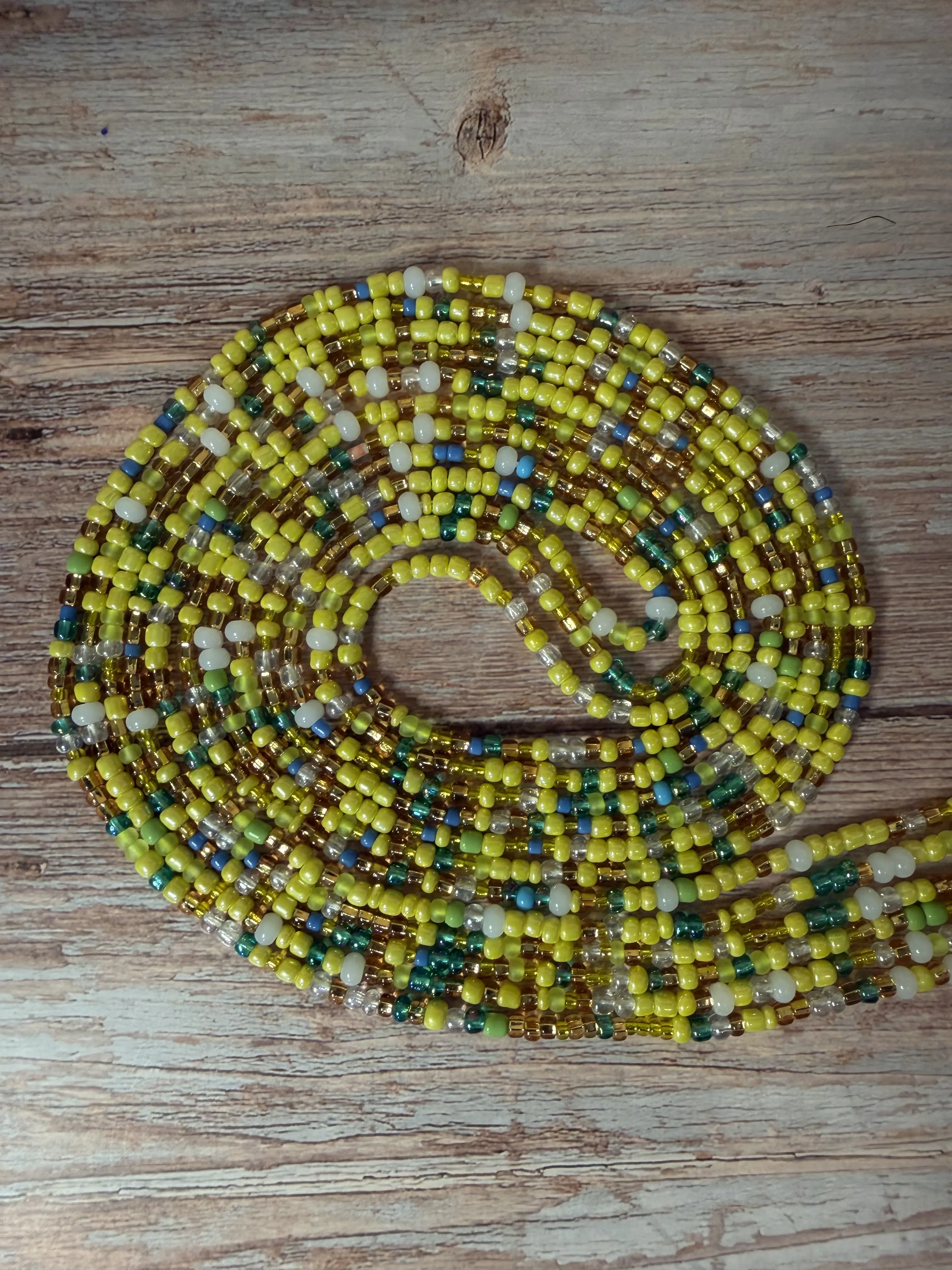 Golden Meadow Waist Bead, Fashion Accessory, Costume Jewelry Body Chain