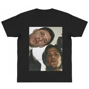 Supernatural Overhead Meme Tee Dean and Sam Winchester Funny T-Shirt  y2k cotton fashion Streetwear Comfort Shortsleeve Top Trending yaoi lover gift