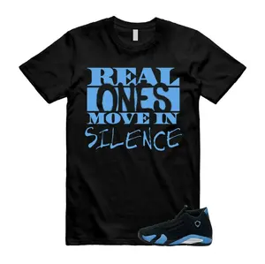 Tee Matching AJ 14 Black University Blue 2026, University Blue 14s Shirt, Classic Fit Casual Short Sleeve Tee, 100% Cotton, Menswear Top