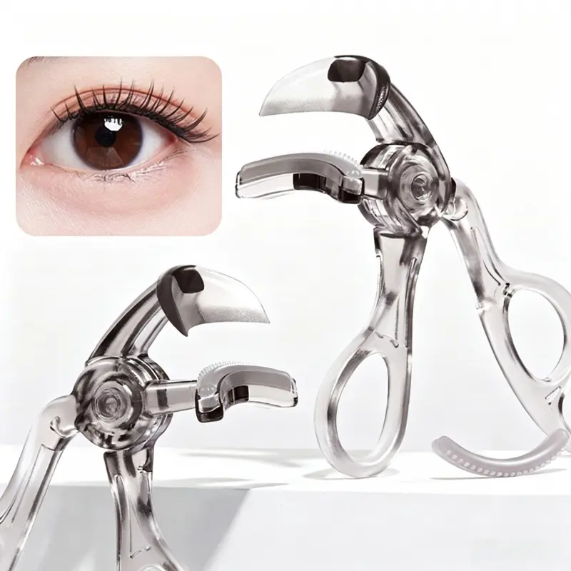 2-In-1 Eyelash Curler - Wide Angle Full & Precision Partial Curling Tool with Soft-Toothed Silicone Pad, No Pinching/Breakage, All-Day Fluffy Sunflower Lift, Beginner-Friendly Portable Accessory + Extra Replacement Pad