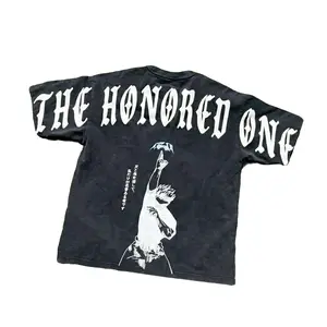 Gojo Satoru's iconic "Master" T-shirt, 200g 100% cotton, vintage wash, Master Gojo Satoru retro T-shirt.