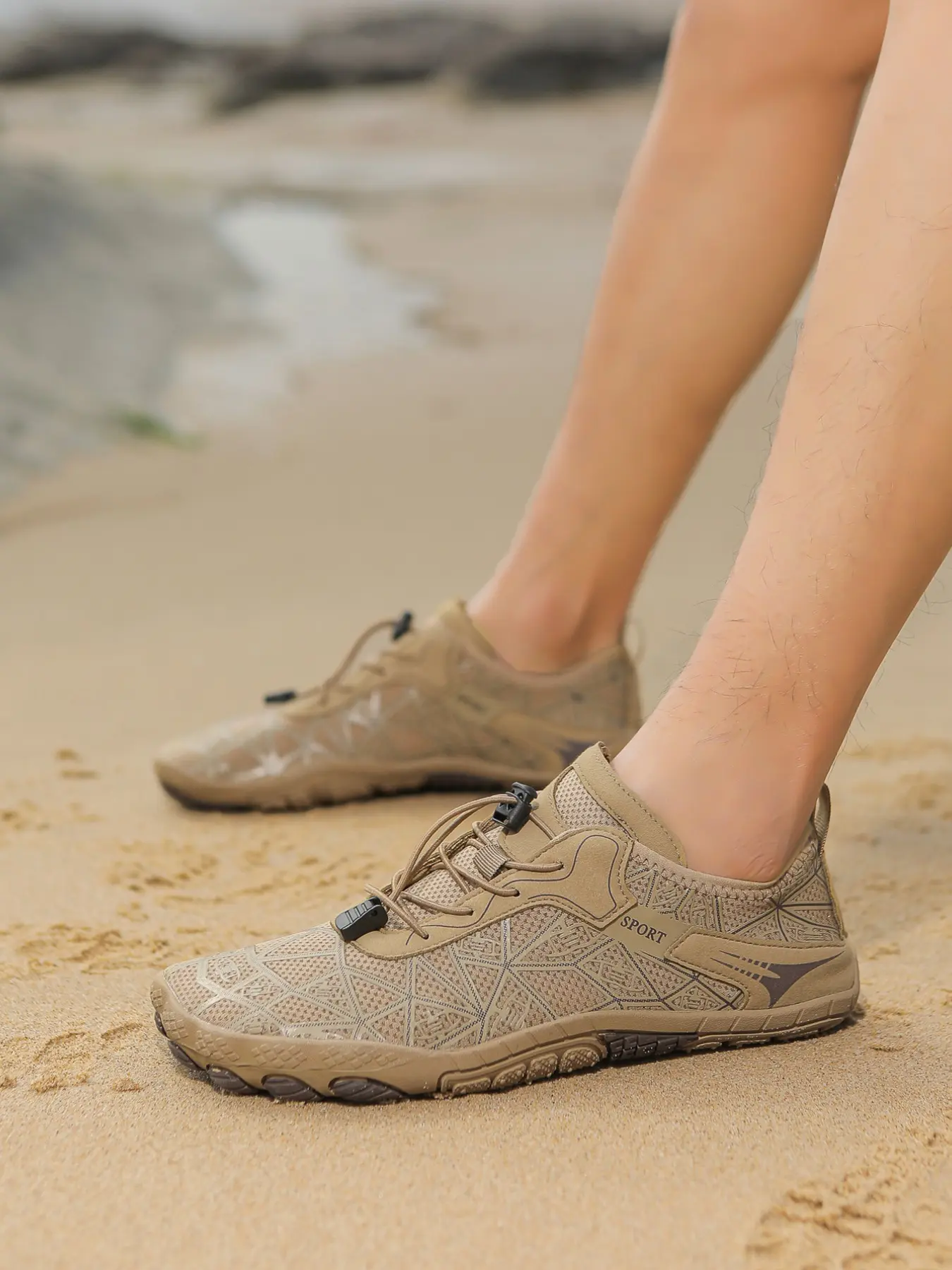 1 pair of river tracing shoes, water wading shoes, beach shoes, Lightweight Breathable Watershoes, unisex, lightweight and breathable, non slip sole, suitable for outdoor river tracing, water wading, swimming, fishing, drifting, camping, etc
