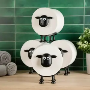 Sheep Cute Animal Paper Towel Holder, Humorous Standing Bathroom Tissue Rack, Fun Toilet Decoration, Mother's Day Christmas Gift, Bathroom Decoration Accessories