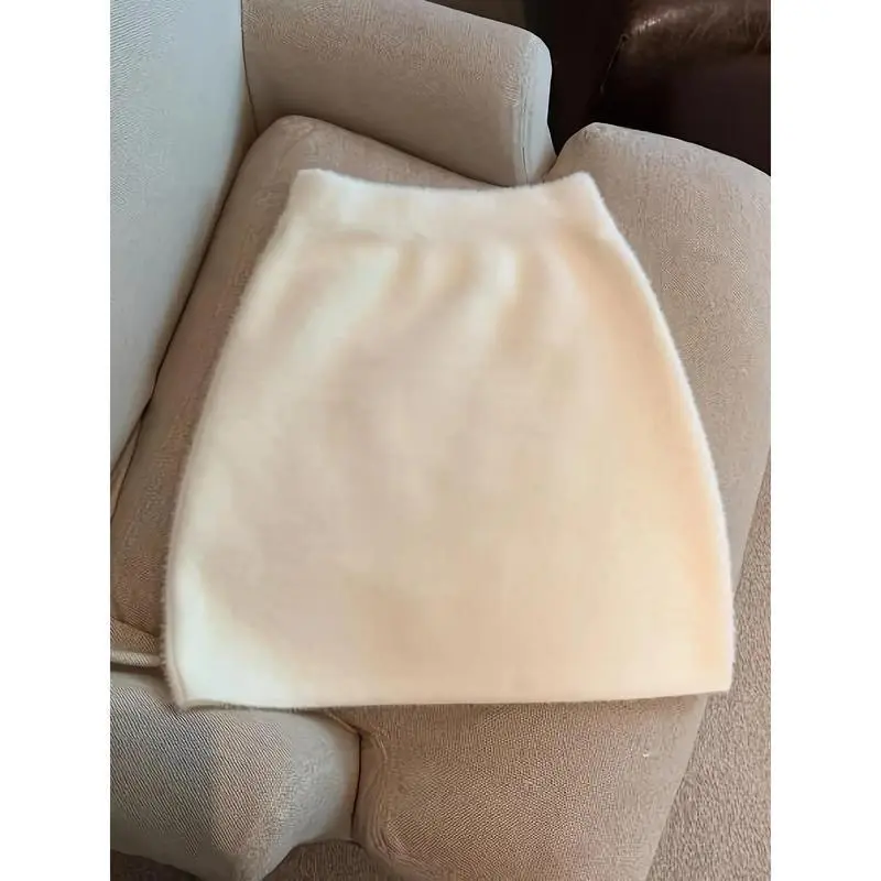 Women's Elegant Beige//other neutrals A-Line Mini Skirt - High-Waisted Flattering Fit, Machine Washable Skirt for Fall/Winter, Office, Party, Everyday Outfits - YT, Cute Skirts, Party Attire, Durable Fabric, Comfortable Wear, Office Attire, Stylish Design