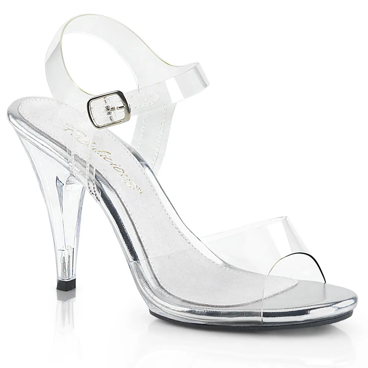 4 Inch Heel CARESS-408 Clear