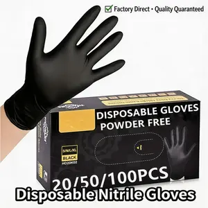 Nitrile Disposable Cleaning Gloves, Thick Durable Professional Protection, 5 Micron Thickness, Anti-Puncture, Non-Slip Grip, Waterproof Oil-Resistant